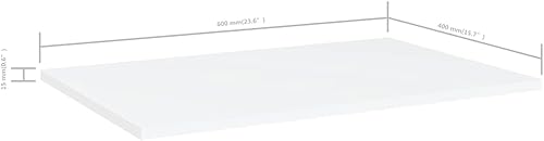 Miniatura 100 de Juego de 4 tableros de estantería, paneles de repuesto, unidades de almacenamiento, estantes de exhibición organizadores, gris hormigón, 31.5 x 11.8