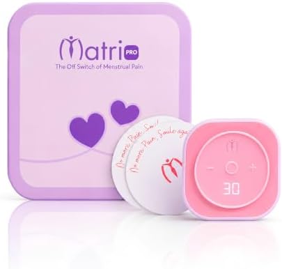 Matri Pro Period Pain Relief Device - Advanced TENS Technology for Instant Menstrual Pain Relief, Wearable & Drug-Free Cramp Relief, Rechargeable & Non-Invasive, Portable Solution for Women’s Comfort, 12 Month Warranty, As Seen on Shark Tank