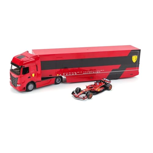 Image of HTLNUZD New 1 /43 F1SF24#16 Racing Hauler in Pallet, Alloy Adult Miniature Diecast Container Truck Car Model (Ferrari)