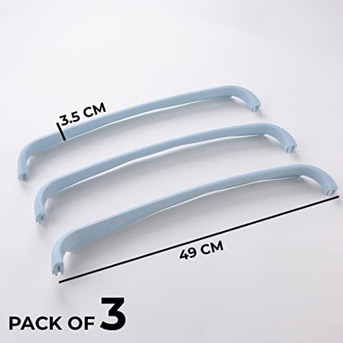 Image of The Better Home Towel Hanger for Bathroom|Wall Mounted Cloth Hanger|Self-Adhesive DIY Installation|Bathroom & Kitchen Organizer|Pack of 3|Blue