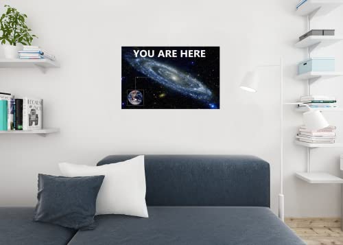You Are Here Galaxy Retro Solar System Human Earth Location In Outer Space Universe Constellation Walls Hubble Prints Planets Cool Wall Decor Art Print Poster 36X24 #TOP4