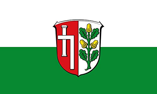 Drapeau large Offenthal résistant aux intempéries pour mât de mairie Hesse