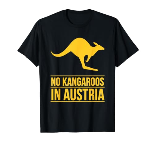 No Kangaroos in Austria T-Shirt T-Shirt, Men, Black, 4X-Large