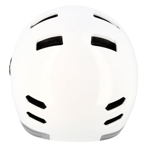 Casco urbano OPTIMIZ O390 in Mold blanco diseño premium con luces 3