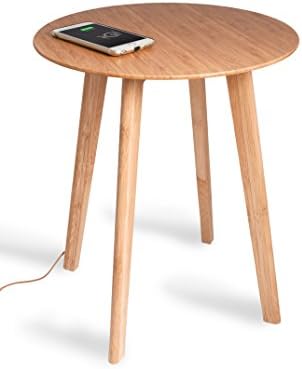 FurniQi Smart Wireless Charging Wooden Coffee Table | Compatible With iPhone 13 Pro, 13, 12, SE , 11, 11 Pro, XS, XR, X, 8, Samsung Galaxy S21, S21 Ultra, Z Fold 3, Z Flip 3, S20, Pixel 6 & more