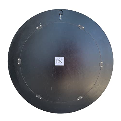 Decorshore 24" Gold & Citrine, Round Wall Mirror, Crackled Glass Mosaic, Decorative Design By #TOP5