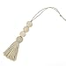 Vosarea Borlas de cuentas de guirnalda de cuentas de madera 4pcs para...