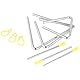 SYUTBOU 3 Stücke Triangel Musikinstrument, Triangel Percussion 4 Zoll 5 Zoll 6 Zoll, Dreieck Instrument mit Schlägel, Musikalisches Dreiecksinstrument, Triangel Mit Schlägel, Silber