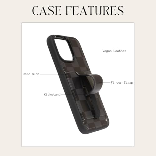 Walli Cases for iPhone 17 Pro Max Case Aesthetic Wallet Phone Case Card Holder, Securely Holds up to 2 Cards - Cute, Trendy Phone Cover for Women, fits iPhone 17 Pro Max, with Kickstand & Finger Strap by Walli - Used condition - Image 2