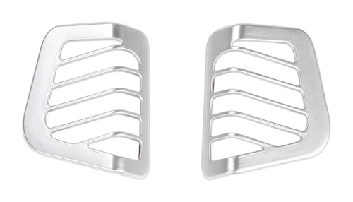 RINKTEEA Rejilla Aire Acondicionado para Jeep para Wrangler para Gladiator 2018-2023 Cubierta Decorativa para Salida De Ventilación Aire Acondicionado Coche 2 Piezas Accesorios Interiores(Plata)