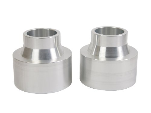 Rocktrix Front Leveling Kit - 2.5 Inch Lift - Compatible With 1999-2004 Jeep Grand Cherokee Wj - Suspension Strut Upper Top Aluminum Silver Spacers #TOP1