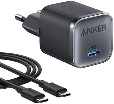 Anker Nano 45W USB C Ladegerät, kompakter Netzteil, Schnellladegerät | Netzteil USB C für iPhone 17/16/15 (inkl. Pro/Air), Galaxy S25/S24, MacBook, iPad, Pixel 9, inkl. 1,8m Kabel