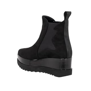 Lorenzo Mari CLEA03 Bottes femme Beatles Clea Platform Alcantara noir - Les Beatles, Paul McCartney, John Lennon, RIngo Starr, George Harrison