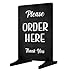 Please Order Here Sign - Cafe, Takeaway, Coffee Shop, Sandwich Shop, Counter Sign, A4 size (Black Stand)