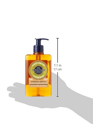 Shea Hands & Body Verbena Liquid Soap: Cleanse, Refreshing Lemony Scent, Infused With Shea Extract to Soften, Artisanal Soap