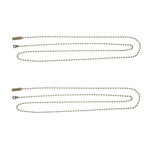jojofuny 2 Piezas Cable De Tracción De Lámpara De Bronce Pelota Kiosko Luces De Techo Negras Rosario Enchufar Doble Tirón Accesorio Cadena De Cuentas Ciegas Perlas De Neón Brown Metal