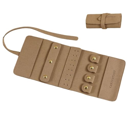 Portagioie arrotolabile | Portagioie da viaggio | Rotolo per gioielli | Portagioie | Portagioie pieghevole | Salvaspazio: per i vostri preziosi gioielli e per uso esterno in viaggio