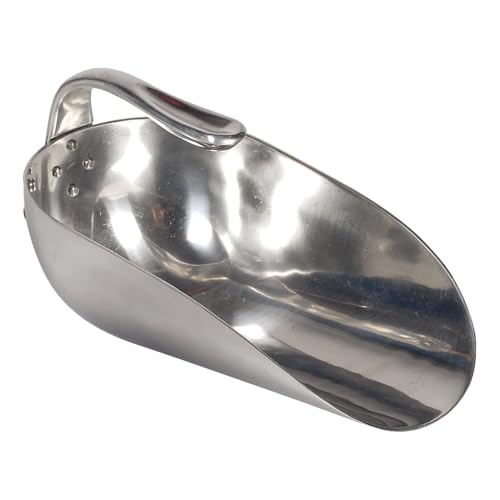 horizont Futterschaufel aus Aluminium - 1600 g Fassungsvermögen - Aluschaufel mit Innenstiel, Sackschaufel, Pelletschaufel, Mehlschaufel, Dosierschaufel