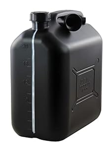 ProCar Benzinkanister 20 Liter Schwarz - UN- Zulassung Kunststoff Kraftstoffkanister mit Füllstandsanzeige - Made in Europe (Schwarz, 20 Liter)