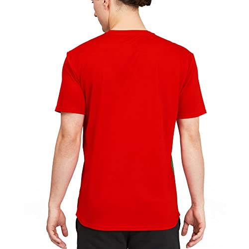 Puma Mens Country Emblem Tech Crew Neck Training Athletic Comfort Technology - Black,Green,Yellow - Size M #TOP1