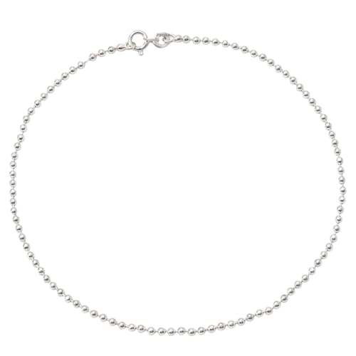 Image of Parnika 925 Pure 92.5 Sterling Silver Anklet for Women & Girls | Hallmarked Silver Payal | Ball Design | Single Piece
