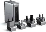 Satechi 145W GaN Chargeur de voyage, 4-Port GaN USB C Chargeur, 2 USB-C PD 3.1, Station de recharge rapide pour ordinateur portable, pour MacBook Air/Pro/Neo, iPad Air/Pro, iPhone 17 à 12 Series, Android, Windows