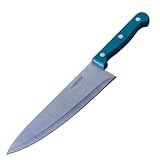 Nirosta Trio Cuchillo de Cocinero 32 cm, Hoja 20,5 cm Acero Inoxidable CCr con Gran Retención de Filo, Mango Ergonómico POM Triple Remache, Corte Potente y Versátil, Color Deep Blue, Garantía 3 Años