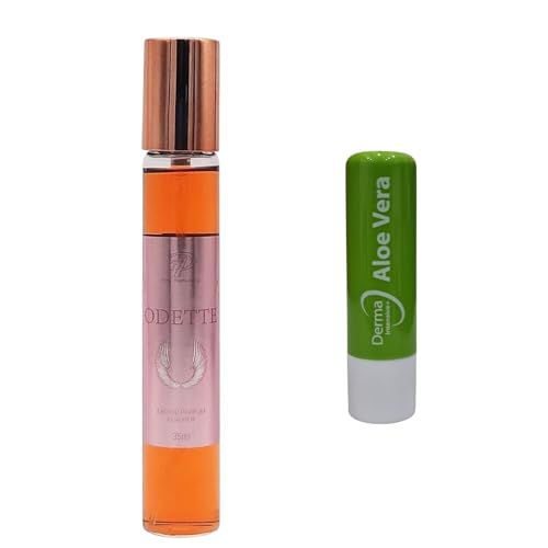 Image of Salty Vanilla Fresh Jasmine Eau De Parfum For Her 35ML By O. dette Travel Size With Free Aloe Vera Lip Balm