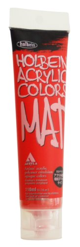 ホルベイン アクリル絵具 粗粒子マットタイプ カーマイン M001 110ml