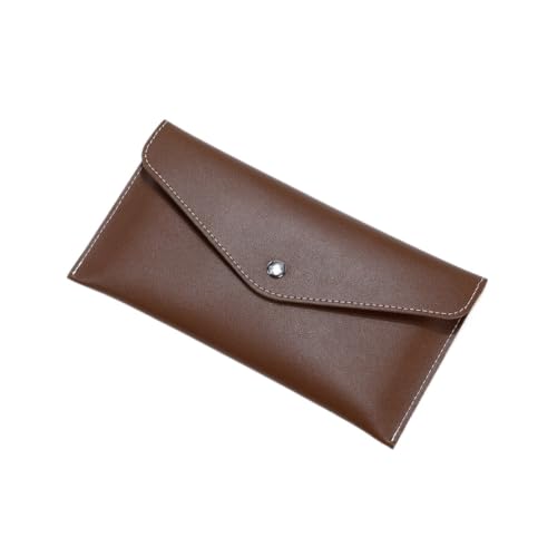 Monedero largo para hombre con porta móvil y clip para dinero café
