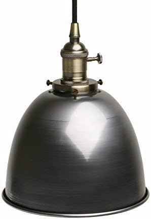 PathsOn Industrial Vintage Loft Bar Kitchen Island Edison Metal Chandelier Hanging Pendant Ceiling Light Lamp Fixture Switch Lighting E27 (Varnish)