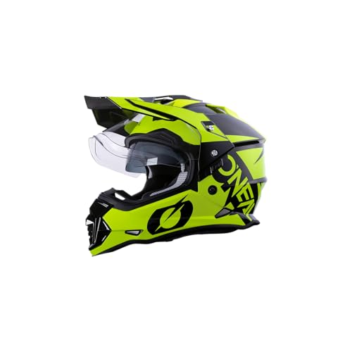 O'NEAL | Motorradhelm | Enduro Motorrad | Ventilationsöffnungen für maximalen Luftstrom & Kühlung, ABS-Schale, integrierte Sonnenblende | Sierra Helmet R V.22 | Erwachsene | Neon-Gelb Schwarz | S