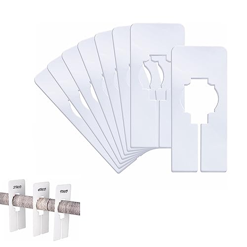 8 PCS Closet Rack Dividers, Clothes Hanger Divider, White Rectangular Clothing Rack Size Dividers, Wardrobe partition Board Blank Hanger Separator Used to Classify Clothing Sizes and Colors(White)