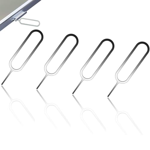 AnaTI 4 Stück SIM Karte Nadel, SIM Kartenfach Entfernung Werkzeug, SIM Kartenträger Auswerfer Pin Auswerfen Removal Tool, Kompatibel mit Allen Handys, Smartphones, QKZ-001