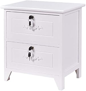 Giantex Nightstand Wooden for Bedroom Beside Sofa Side End Table，White