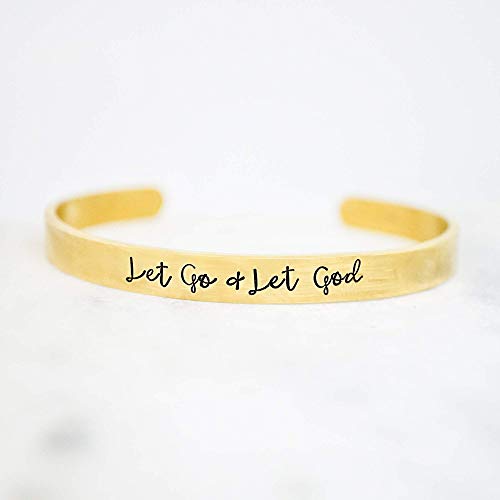 Let Go and Let God Gold Bracelet - Stainless Steel