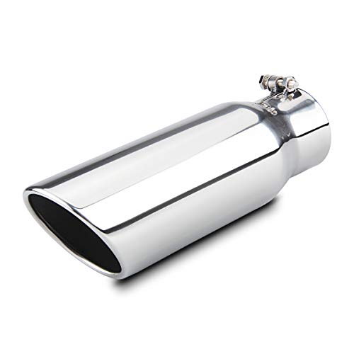 LCGP 3 Inch Inlet Exhaust Tip,3" x 4" x 12",Bolt On Stainless Steel Polished Diesel Exhaust Tailpipe Tip by LCGP - Used condition - CA$42.10