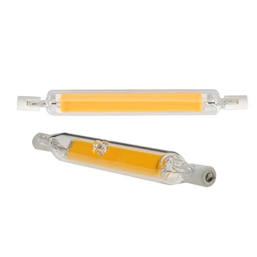 LED R7S glasrörljus 78mm 118mm Dimbar istället för halogenlampa COB 220V 230V Energibesparing R7S LED-lampa 5W 10W 2-pack (Wattage : 78MM 5W Warm white)