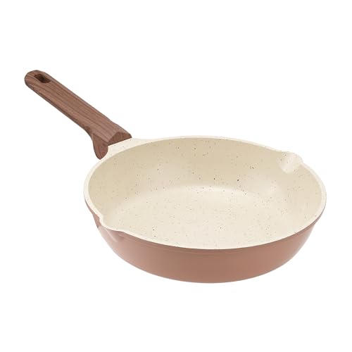 Image of Vinod Ceravit Frypan 20 cm 1.5 Litre | Ceramic Non Stick Coating | Healthy Cookware | Frying Pan for Cooking | 100% Toxin Free | No PFAS & PFOA | Metal Spoon Friendly | Gas & Induction Compatible