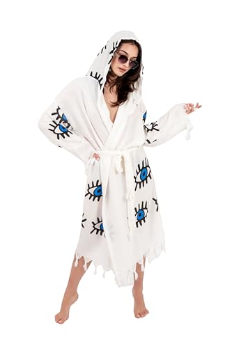 Robes for Women 100% Cotton Turkish Cotton Bathrobe for Men and Women