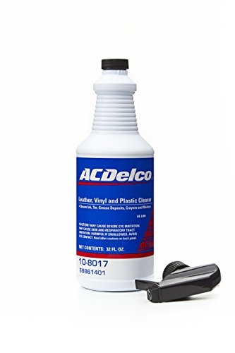 Interior Cleaning – Instrument Panel (IP), Hard or Plastic Surfaces, Seats, Carpet, Leather, Vinyl, Fabric Cleaner, Stain Remover, Restorer — Product Availability - GM Passenger Cars and Trucks 12 ACDelco GM Original Equipment 10-8017 (88861401) Leather, Vinyl, and Plastic Cleaner - 32 oz