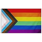 【Costura fina】 La bandera del arco iris está cosida por tornos profesionales, la cintura de la bandera de tela de Oxford doble plegada, el refuerzo reforzado, los recintos de la brilla de la bandera, los puntos planos son uniformes y evitan el fenómeno de roscado, fuerte dureza, resistencia al desgarro, resistencia al viento.