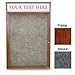 United Visual Products 36"W x 36"H 1-Door Enclosed Black Easy Tack Board with Header & Cherry Frame