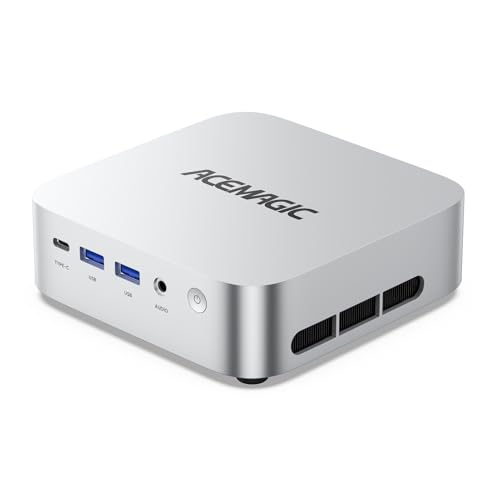 ACEMAGIC W1 Mini PC AMD Ryzen 7 8745HS (8C/16T, hasta 4,9 GHz), 32GB DDR5 1TB NVMe SSD Mini Computer, AMD Radeon 780M, 8K HD Vision, WiFi 6, BT 5.2, Win 11 Pro, Mini Ordenadores para Oficina