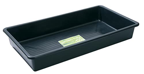 Muddy Hands Heavy Duty Rectangle Multi Purpose Black Plastic Garden Tray - 70 Litre - (Length: 120cm x Width: 60cm x Height: 12cm)