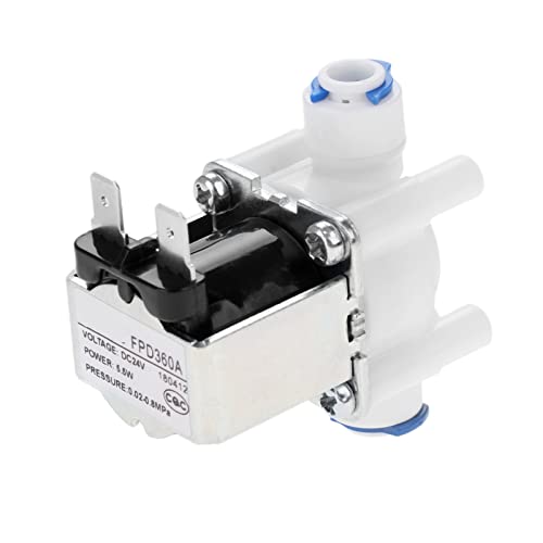 Électrovanne 24V CC 1/4" pour osmoseur et purificateur d'eau domestique