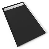 receveur douche 140x80 noir Livré avec une bonde et deux caches-bonde : un en inox et un dans une finition assortie à votre receveur, pour s’adapter à votre style.