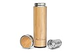 17oz Perennial Bamboo Travel Tea Brewer Insulated Beverage Tumbler Bottle with Portable Tea Infuser