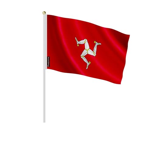 Mini drapeau île de Man 14x21cm en lot de 100 pièces pour événements