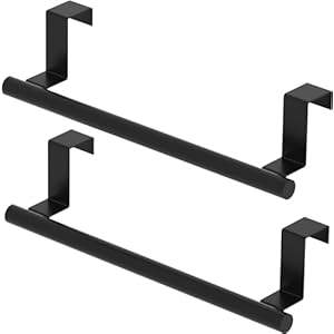 Over Door Towel Rail,2 Pcs Stainless Steel Bathroom Rack,23.5cm/9.2in No Drilling Kitchen Cabinet Holder